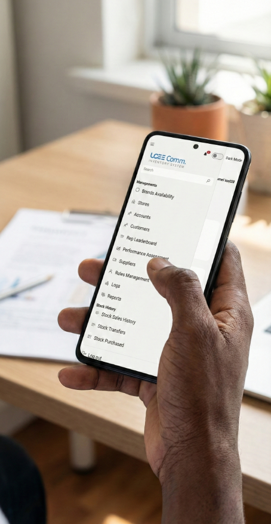 UCEE Inventory Mobile Menu