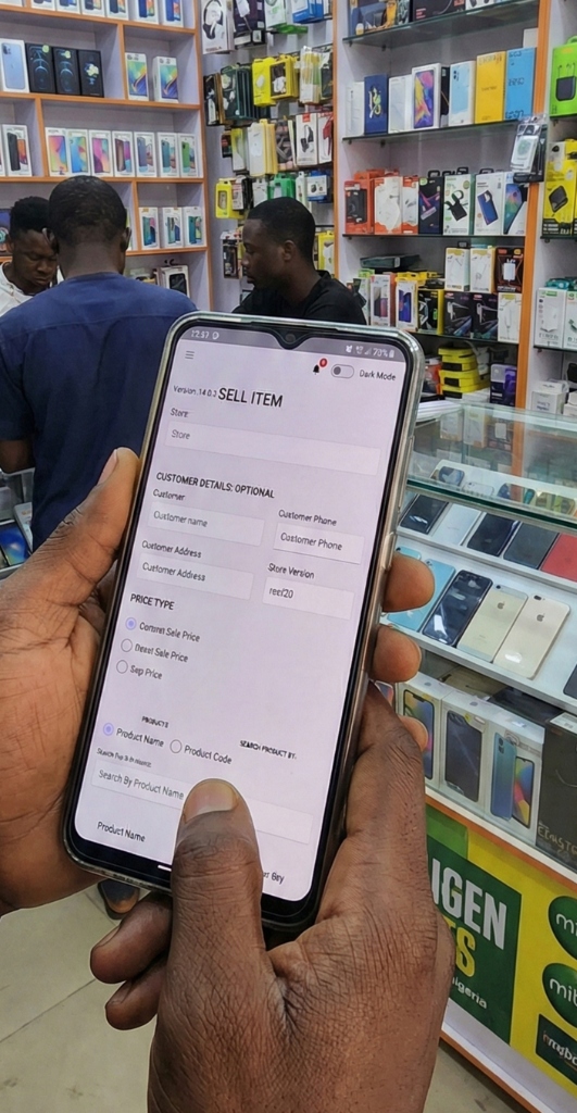 Point of Sale Mobile Interface